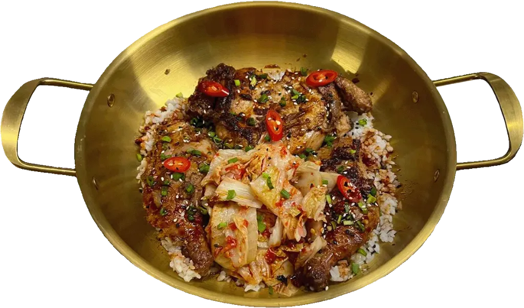 [000026399] Цыплёнок по-Чхунчхонски с кимчи и рисом (1/2 курча ( 680 г))