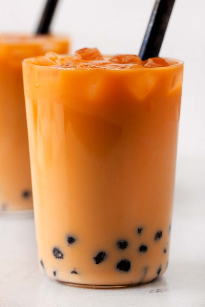 [ФР-00005108] Thai Iced Tea with Boba (Thai Bubble Tea)